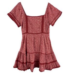 American Eagle Outfitters Red Floral Mini Dress